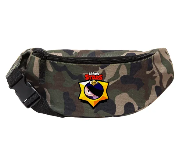 Brawl Stars Edgar — Unisex waist bag (banana) in Jungle camouflage color with 2 pockets