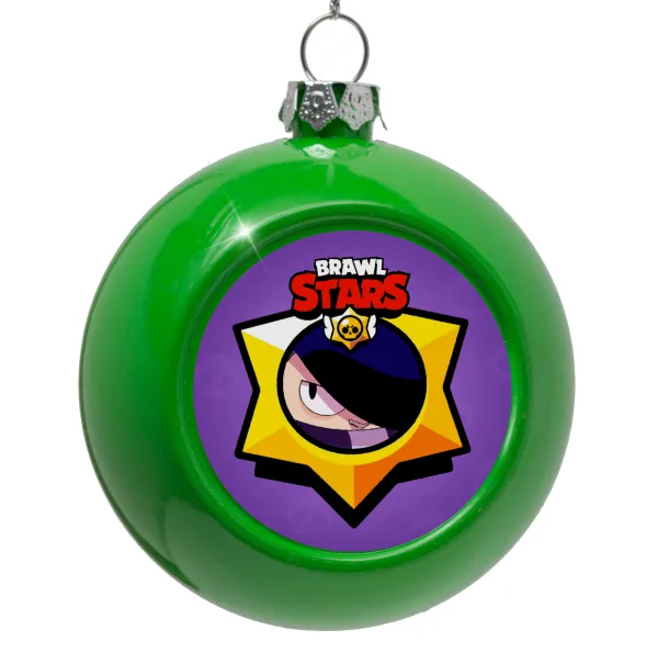 Brawl Stars Edgar — Green Christmas tree ornament bauble 8cm