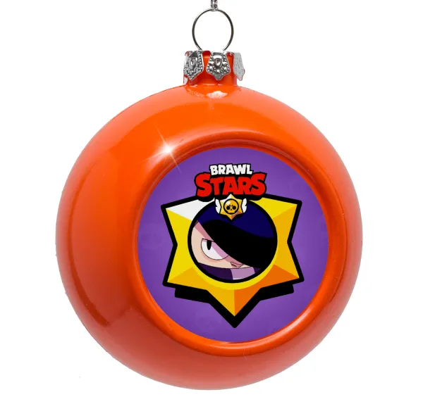 Brawl Stars Edgar — Στολίδι Χριστουγεννιάτικη μπάλα δένδρου Πορτοκαλί 8cm