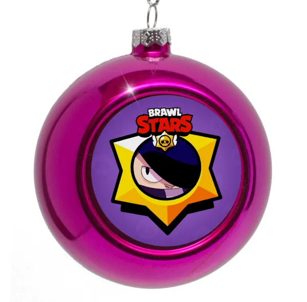Brawl Stars Edgar — Purple Christmas tree ornament bauble 8cm