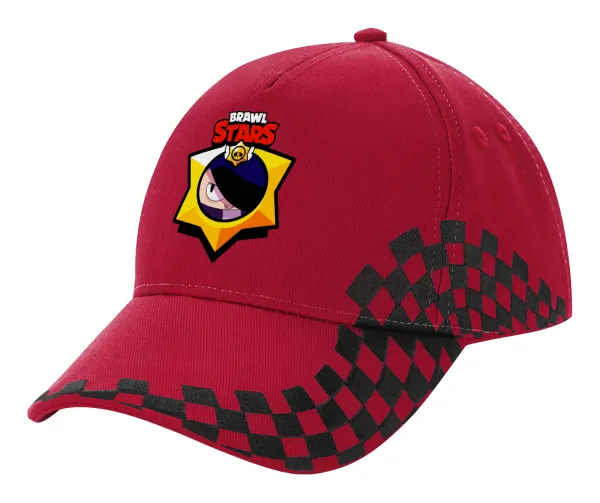Brawl Stars Edgar — Adult Cap RACING Ultimate Red/Black, (100% COTTON DRILL, ADULT, UNISEX, ONE SIZE ADULT)