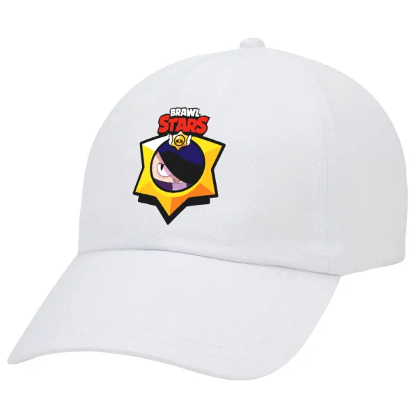 Brawl Stars Edgar — Adult Baseball Cap White 5-panel (POLYESTER, ADULT, UNISEX, ONE SIZE)