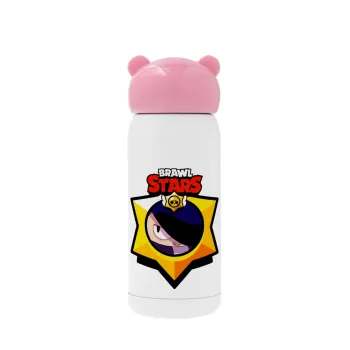 Brawl Stars Edgar, Pink stainless steel thermal flask, 320ml