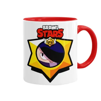 Brawl Stars Edgar, Κούπα χρωματιστή κόκκινη, κεραμική, 330ml