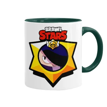 Brawl Stars Edgar, Κούπα χρωματιστή πράσινη, κεραμική, 330ml