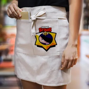 Brawl Stars Edgar, Ποδιά Μέσης με διπλή τσέπη Barista/Bartender, Beige