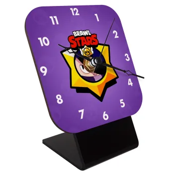 Brawl Stars Edgar, Επιτραπέζιο ρολόι ξύλινο με δείκτες (10cm)