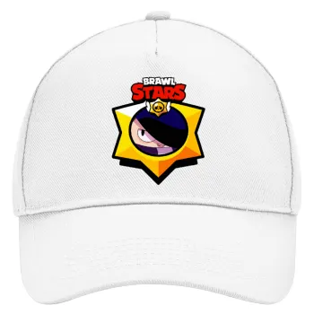 Brawl Stars Edgar, Καπέλο Ενηλίκων Baseball, Drill, Λευκό (100% ΒΑΜΒΑΚΕΡΟ, ΕΝΗΛΙΚΩΝ, UNISEX, ONE SIZE)
