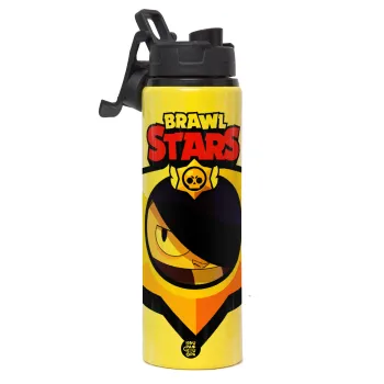 Brawl Stars Edgar, Μεταλλικό παγούρι νερού με καπάκι ασφαλείας, αλουμινίου 850ml