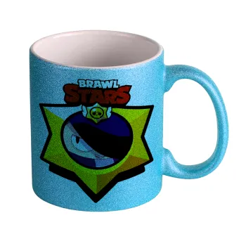 Brawl Stars Edgar, Κούπα Σιέλ Glitter που γυαλίζει, κεραμική, 330ml