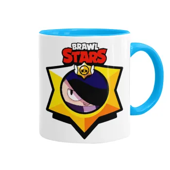 Brawl Stars Edgar, Κούπα χρωματιστή γαλάζια, κεραμική, 330ml