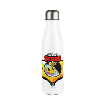Brawl Stars Sprout, Metal mug thermos White (Stainless steel), double wall, 500ml