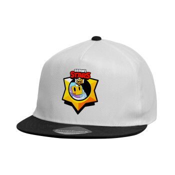 Brawl Stars Sprout, Καπέλο παιδικό Flat Snapback, Λευκό (100% ΒΑΜΒΑΚΕΡΟ, ΠΑΙΔΙΚΟ, UNISEX, ONE SIZE)