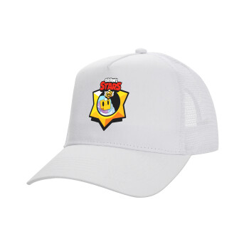 Brawl Stars Sprout, Καπέλο Ενηλίκων Structured Trucker, με Δίχτυ, ΛΕΥΚΟ (100% ΒΑΜΒΑΚΕΡΟ, ΕΝΗΛΙΚΩΝ, UNISEX, ONE SIZE)
