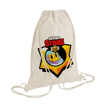 Brawl Stars Sprout, Backpack bag GYMBAG natural (28x40cm)