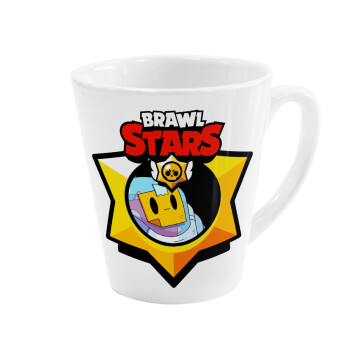Brawl Stars Sprout, Κούπα κωνική Latte Λευκή, κεραμική, 300ml