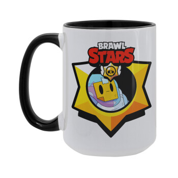 Brawl Stars Sprout, Κούπα Mega 15oz, κεραμική Μαύρη, 450ml