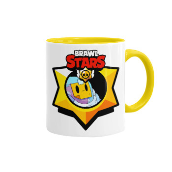 Brawl Stars Sprout, Mug colored yellow, ceramic, 330ml