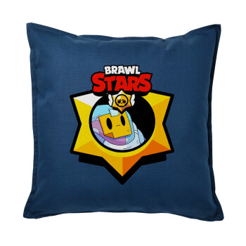 Brawl Stars Sprout, Sofa cushion Blue 50x50cm includes filling