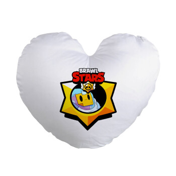 Brawl Stars Sprout, Μαξιλάρι καναπέ καρδιά 40x40cm περιέχεται το  γέμισμα