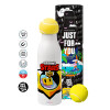 Tennis ball Metal mug thermos White, double wall, 550ml