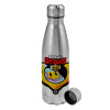 Metallic water bottle, stainless steel, 750ml