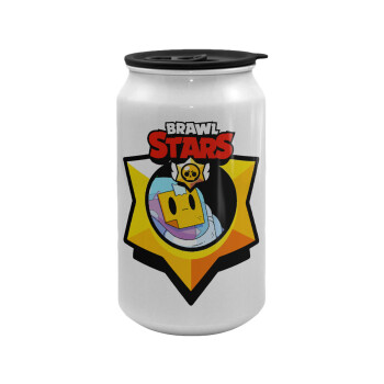 Brawl Stars Sprout, Κούπα ταξιδιού μεταλλική με καπάκι (tin-can) 500ml