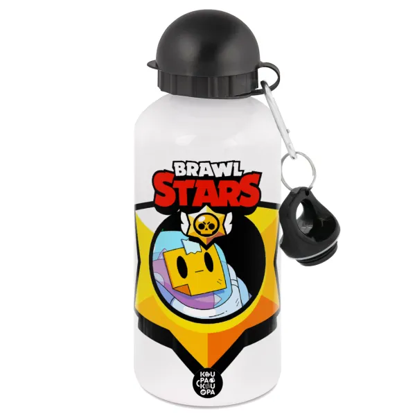 Brawl Stars Sprout — Metal water bottle, White, aluminum 500ml