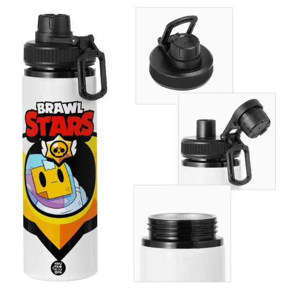 Brawl Stars Sprout — Μεταλλικό παγούρι νερού με καπάκι ασφαλείας, αλουμινίου 850ml
