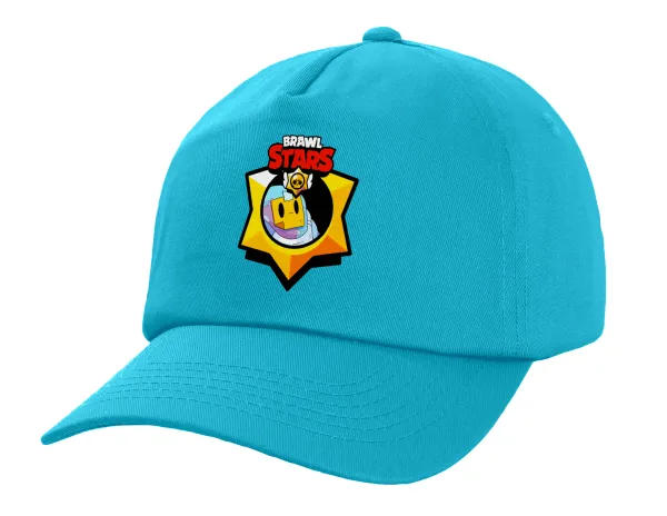 Brawl Stars Sprout — Adult Baseball Cap, 100% Cotton, Blue (COTTON, ADULT, UNISEX, ONE SIZE)