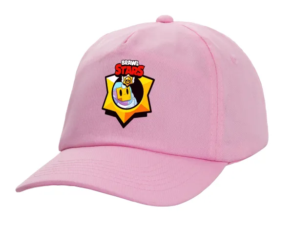Brawl Stars Sprout — Adult Baseball Cap, 100% Cotton, PINK (COTTON, ADULT, UNISEX, ONE SIZE)