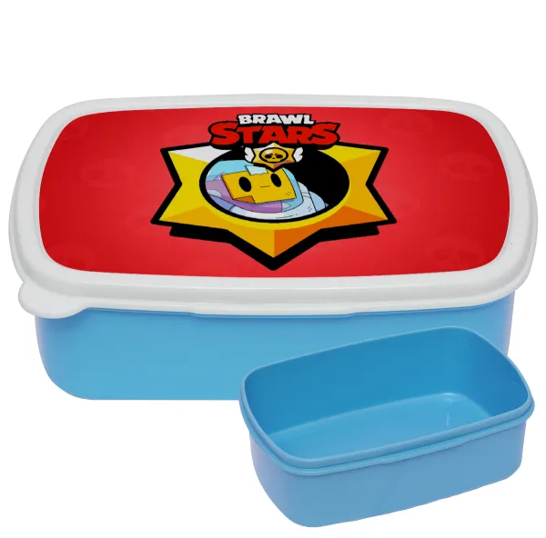 Brawl Stars Sprout — BLUE kids' plastic lunch box (BPA-free), L18 x W13 x H6cm
