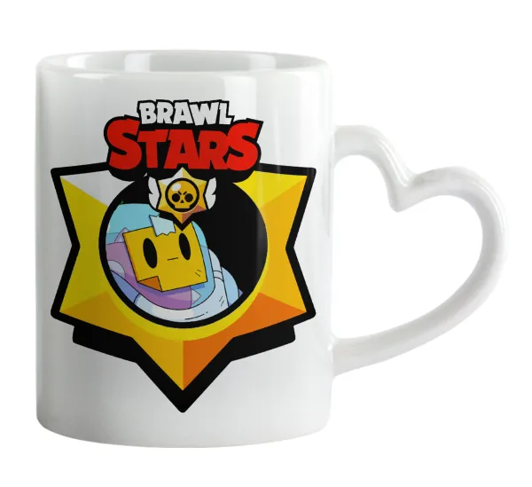 Brawl Stars Sprout — Mug heart handle, ceramic, 330ml