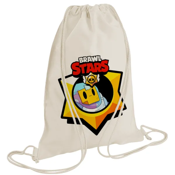 Brawl Stars Sprout — Backpack bag GYMBAG natural (28x40cm)