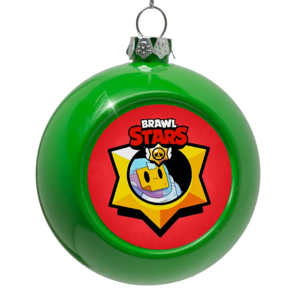 Brawl Stars Sprout — Green Christmas tree ornament bauble 8cm