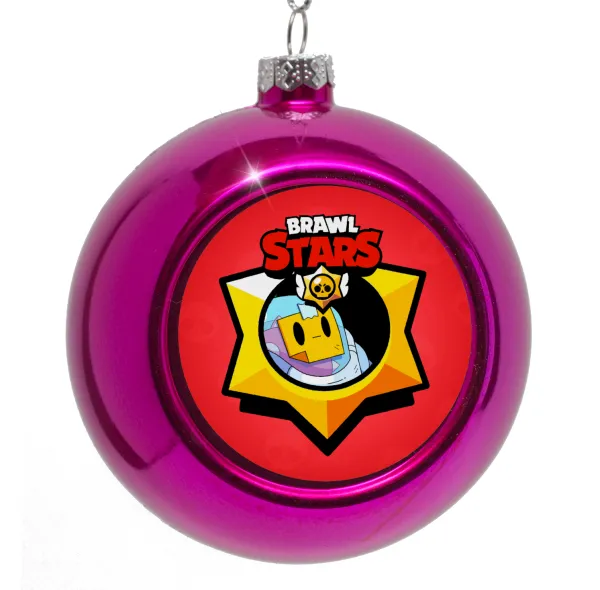 Brawl Stars Sprout — Purple Christmas tree ornament bauble 8cm
