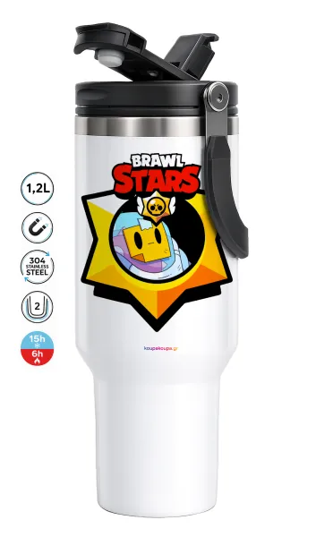 Brawl Stars Sprout — Mega Travel Mug / Travel Mug, double walled (thermal) 1.2L