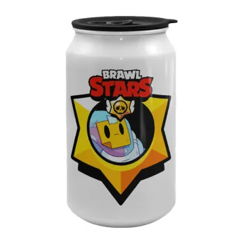 Brawl Stars Sprout, Κούπα ταξιδιού μεταλλική με καπάκι (tin-can) 500ml
