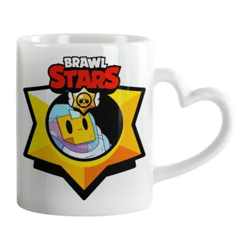 Brawl Stars Sprout, Mug heart handle, ceramic, 330ml