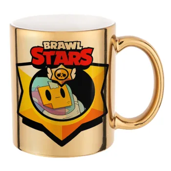 Brawl Stars Sprout, Κούπα κεραμική, χρυσή καθρέπτης, 330ml