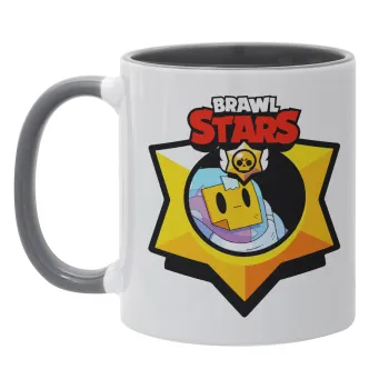 Brawl Stars Sprout, Κούπα χρωματιστή γκρι, κεραμική, 330ml