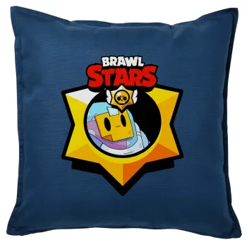 Brawl Stars Sprout, Sofa cushion Blue 50x50cm includes filling