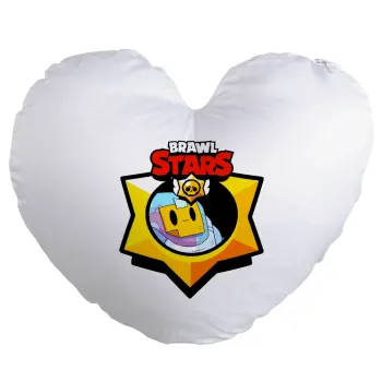 Brawl Stars Sprout, Μαξιλάρι καναπέ καρδιά 40x40cm περιέχεται το  γέμισμα
