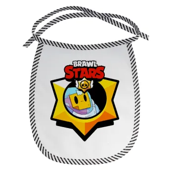 Brawl Stars Sprout, Σαλιάρα μωρού αλέκιαστη με κορδόνι Μαύρη