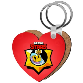 Brawl Stars Sprout, Μπρελόκ Ξύλινο καρδιά MDF