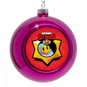 Brawl Stars Sprout, Purple Christmas tree ornament bauble 8cm