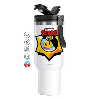 Brawl Stars Sprout, Mega Tumbler με καπάκι, διπλού τοιχώματος (θερμό) 1,2L