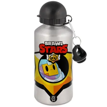 Brawl Stars Sprout, Μεταλλικό παγούρι νερού, Ασημένιο, αλουμινίου 500ml
