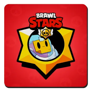 Brawl Stars Sprout, Τετράγωνο μαγνητάκι ξύλινο 9x9cm