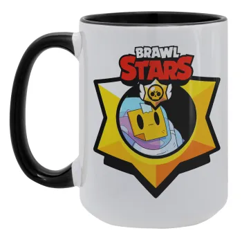Brawl Stars Sprout, Κούπα Mega 15oz, κεραμική Μαύρη, 450ml